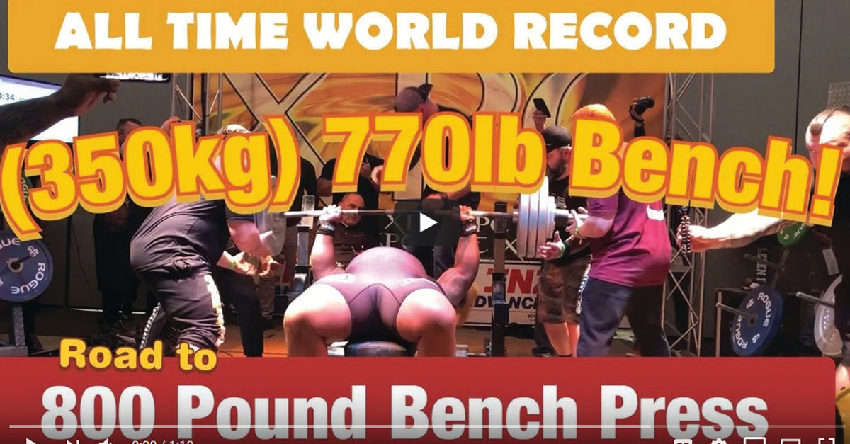 770 LB BENCH PRESS JULIUS MADDOX, WORLD RECORD HAS BEEN BROKEN AGAIN!