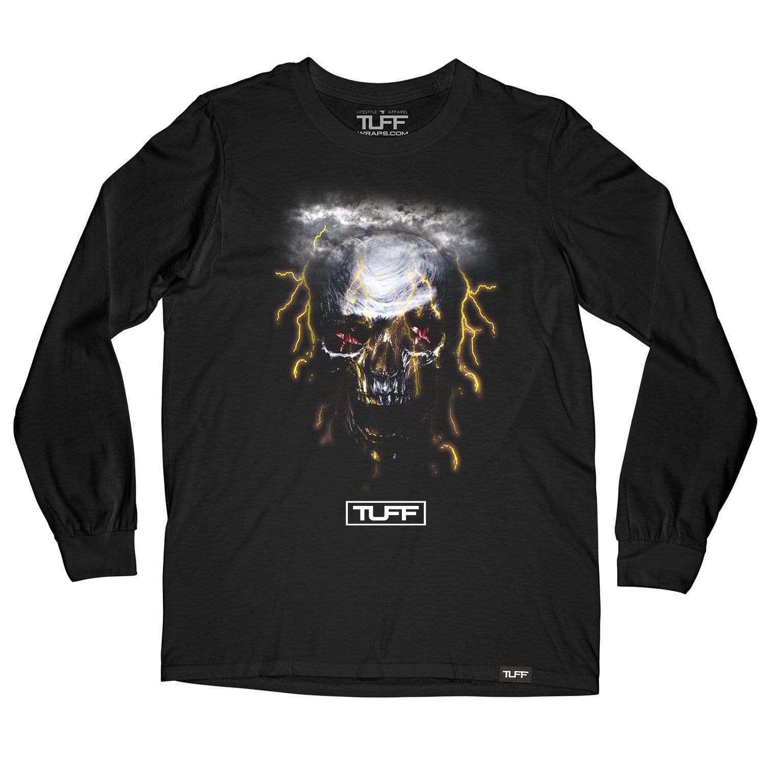 TUFF Lightning Skull Long Sleeve Tee Men's Long Sleeve T-Shirt