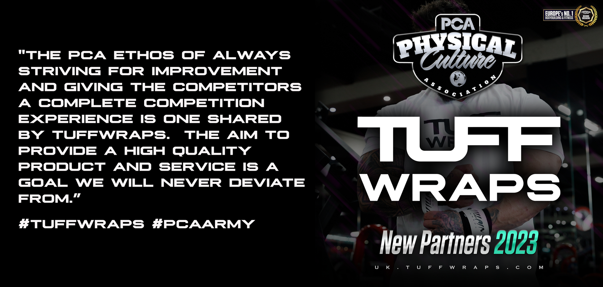 TuffWraps Become Official Partners Of The PCA - Physical Culture Association