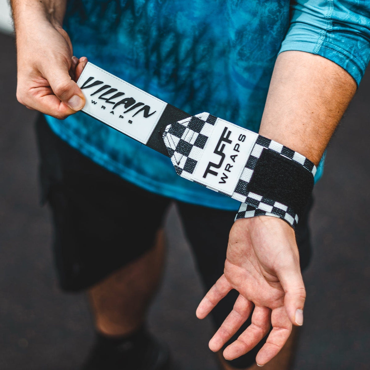 24&quot; Villain Wrist Wraps - Checkerboard Wrist Wraps