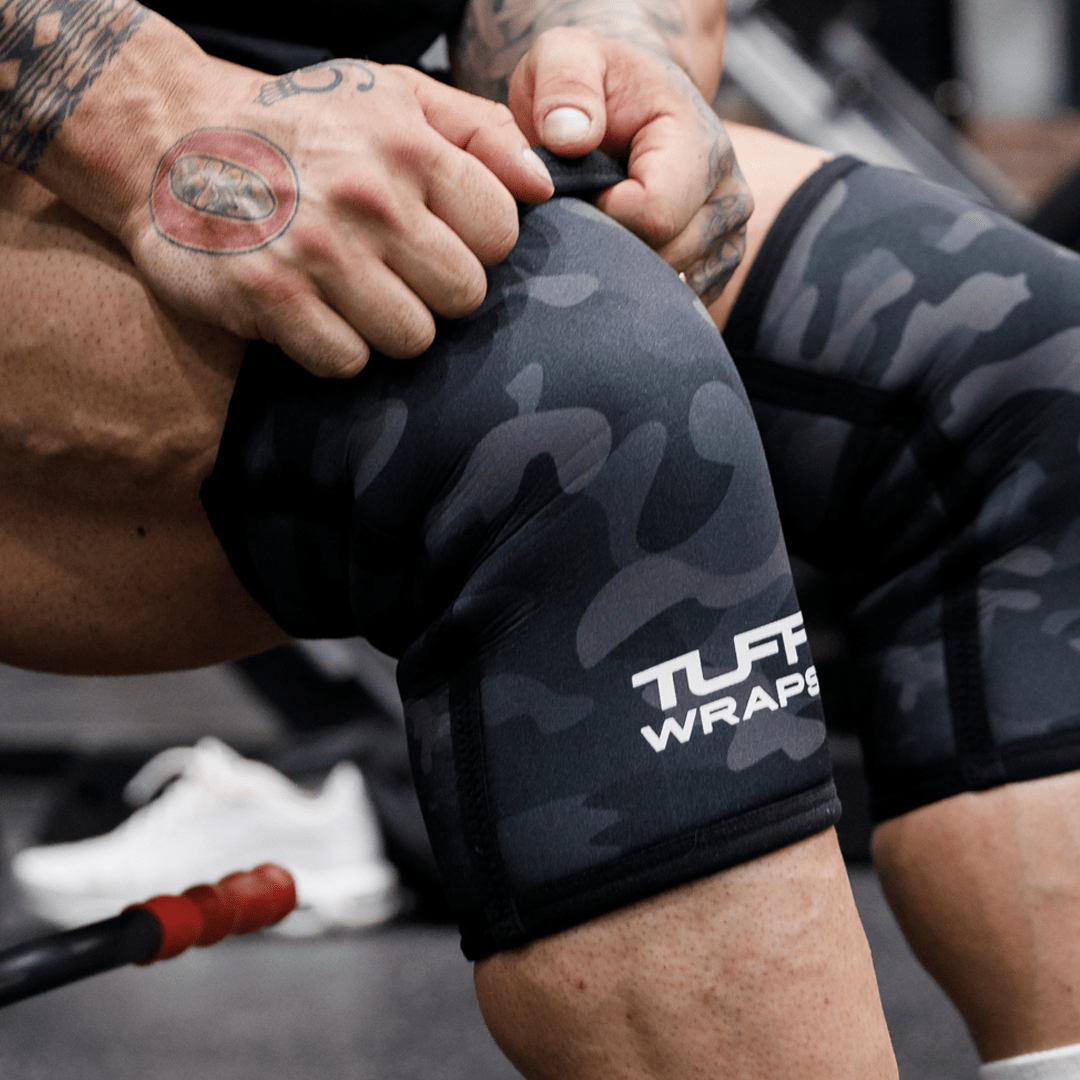 TUFF 7mm Competition Knee Sleeves (Black Camo) knee supports