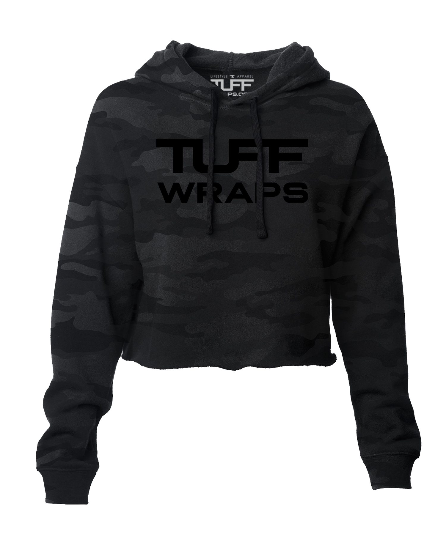 Tuffwraps Global Hooded Cropped Fleece - Black Camo Women's Outerwear
