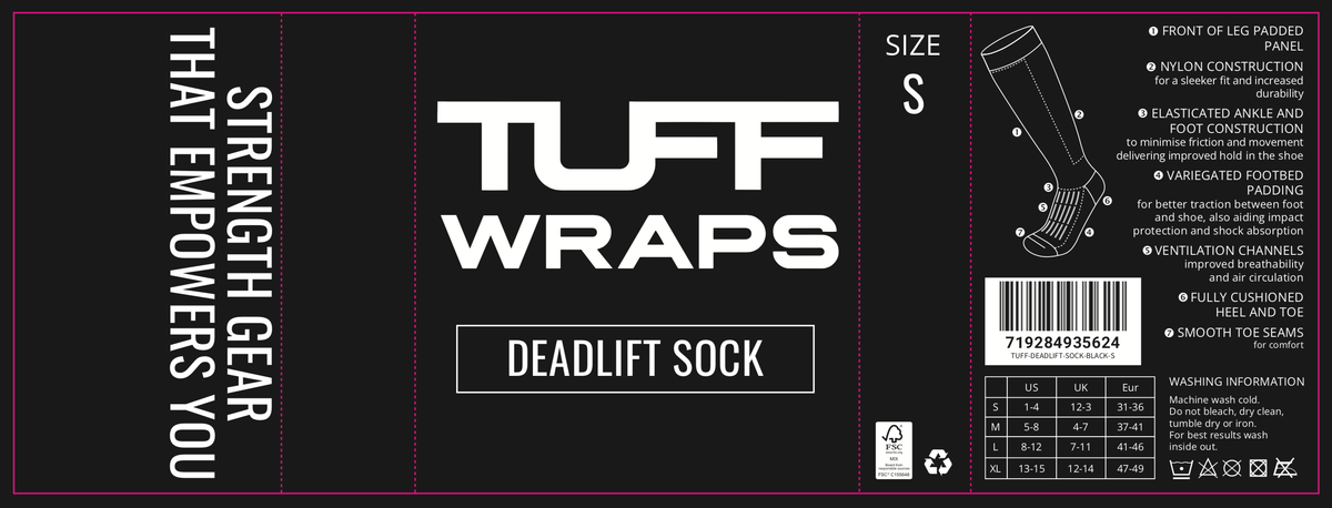 TUFF Deadlift Socks - Black