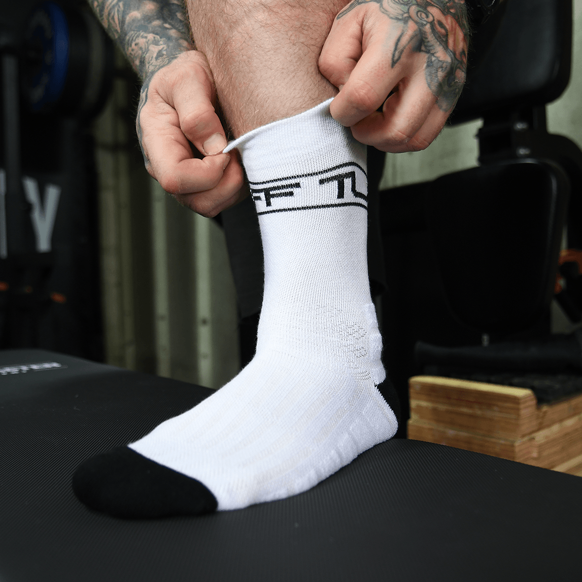 TUFF Crew Socks - White