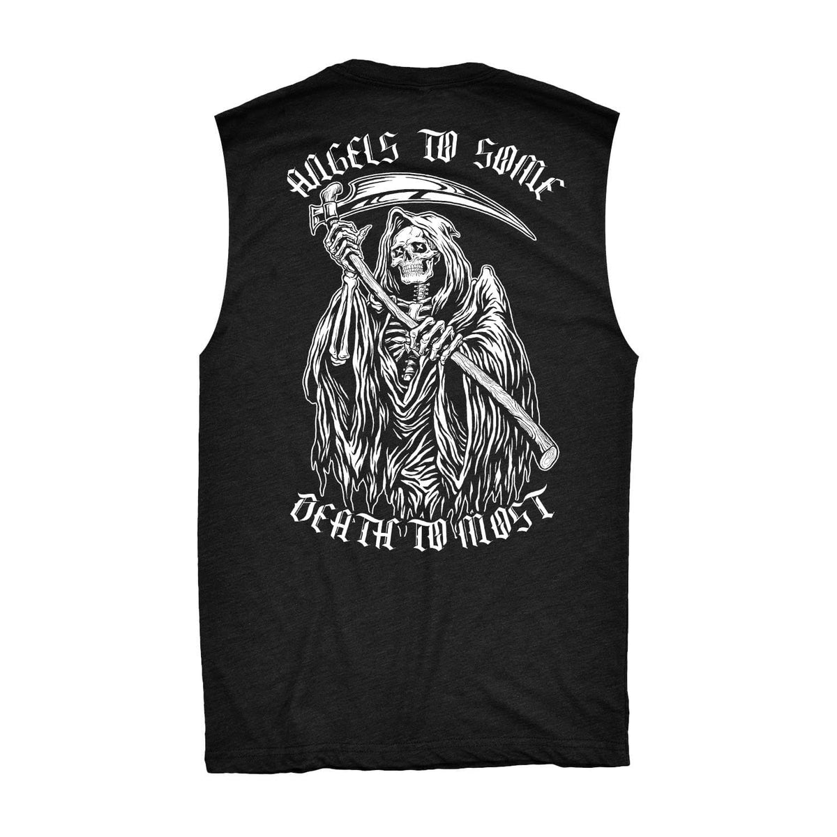 Angels to Some, Death to Most Raw Edge Muscle Tank Men&#39;s Tank Tops