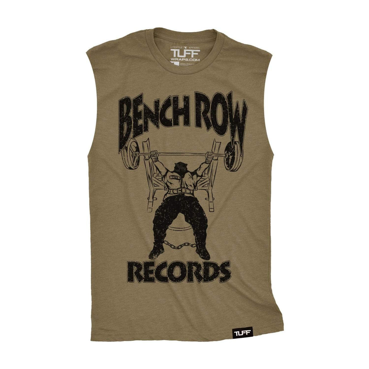 Bench Row Records Raw Edge Muscle Tank Men&#39;s Tank Tops