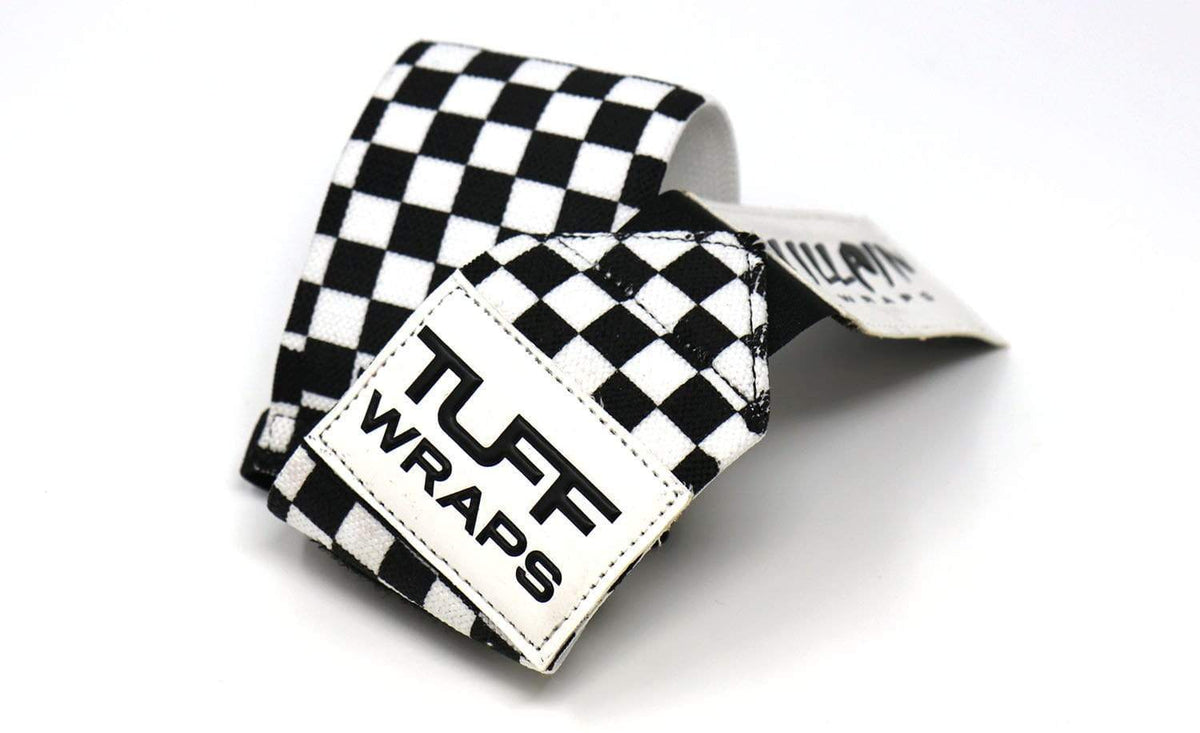 Checkerboard Villain Sidekick Wrist Wraps 16&quot; - (Black/White) Wrist Wraps