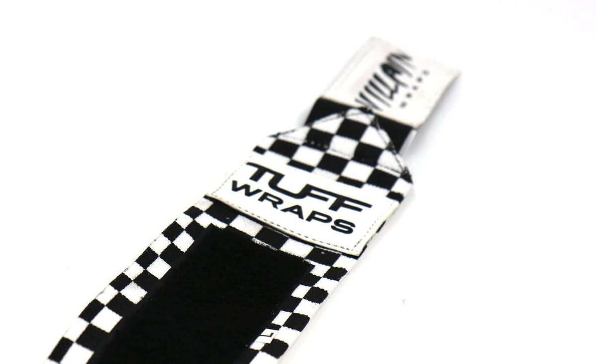 Checkerboard Villain Sidekick Wrist Wraps 16&quot; - (Black/White) Wrist Wraps