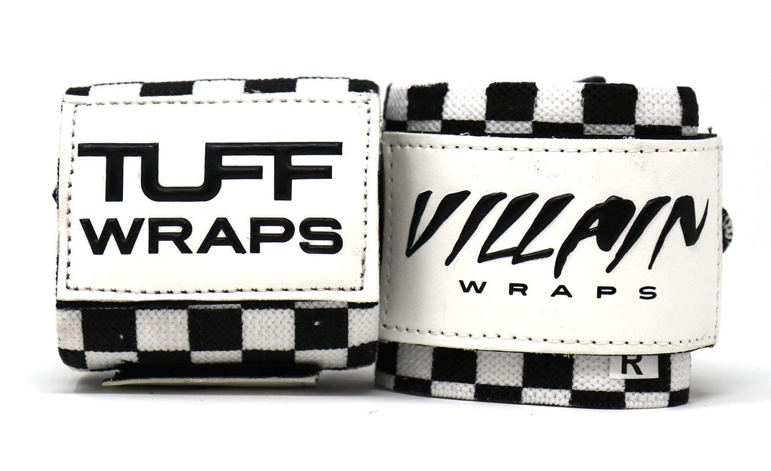 Checkerboard Villain Sidekick Wrist Wraps 16" - (Black/White) Wrist Wraps