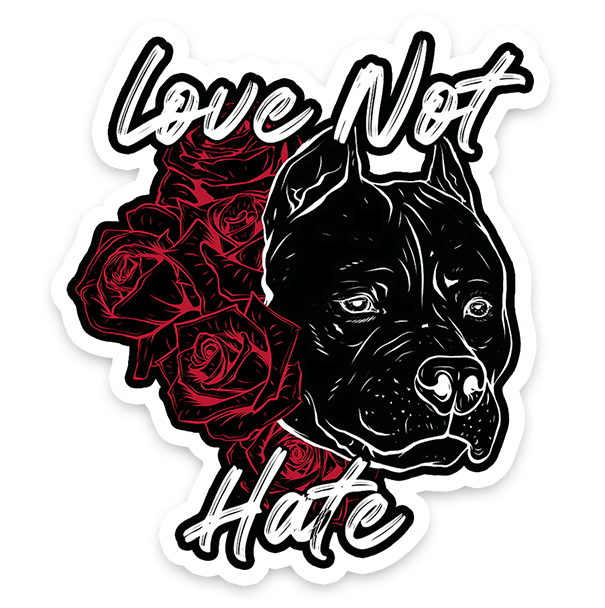Love Not Hate Sticker Stickers