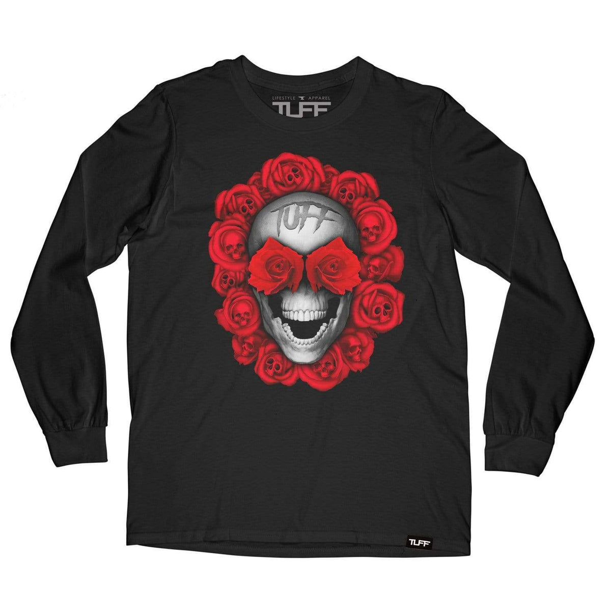 Skull Rose TUFF Long Sleeve Tee Men&#39;s Long Sleeve T-Shirt