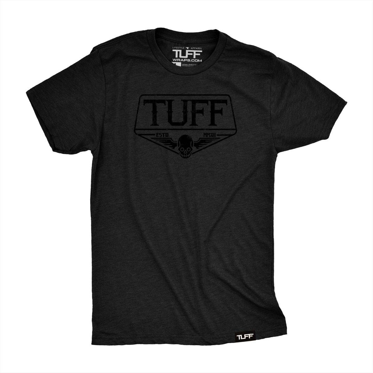 TUFF Blackout Skull Wings Tee T-shirt