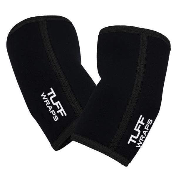 TUFF Elbow Sleeves 5mm All Black (pair) - TuffWrapsUK