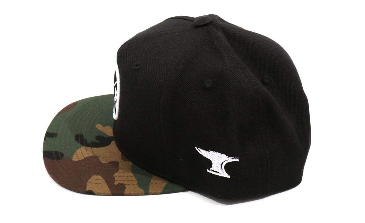 TUFF Insignia Black/Camo Lid Snapback Hat Hats