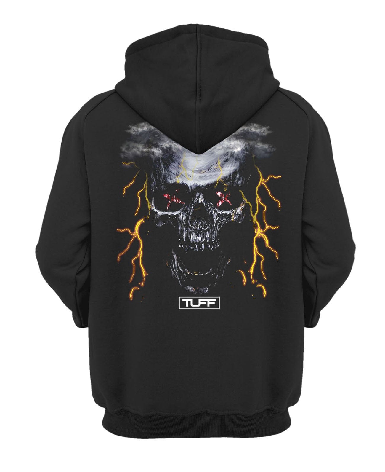 TUFF Lightning Skull Hooded Sweatshirt Men's Sweatshirts