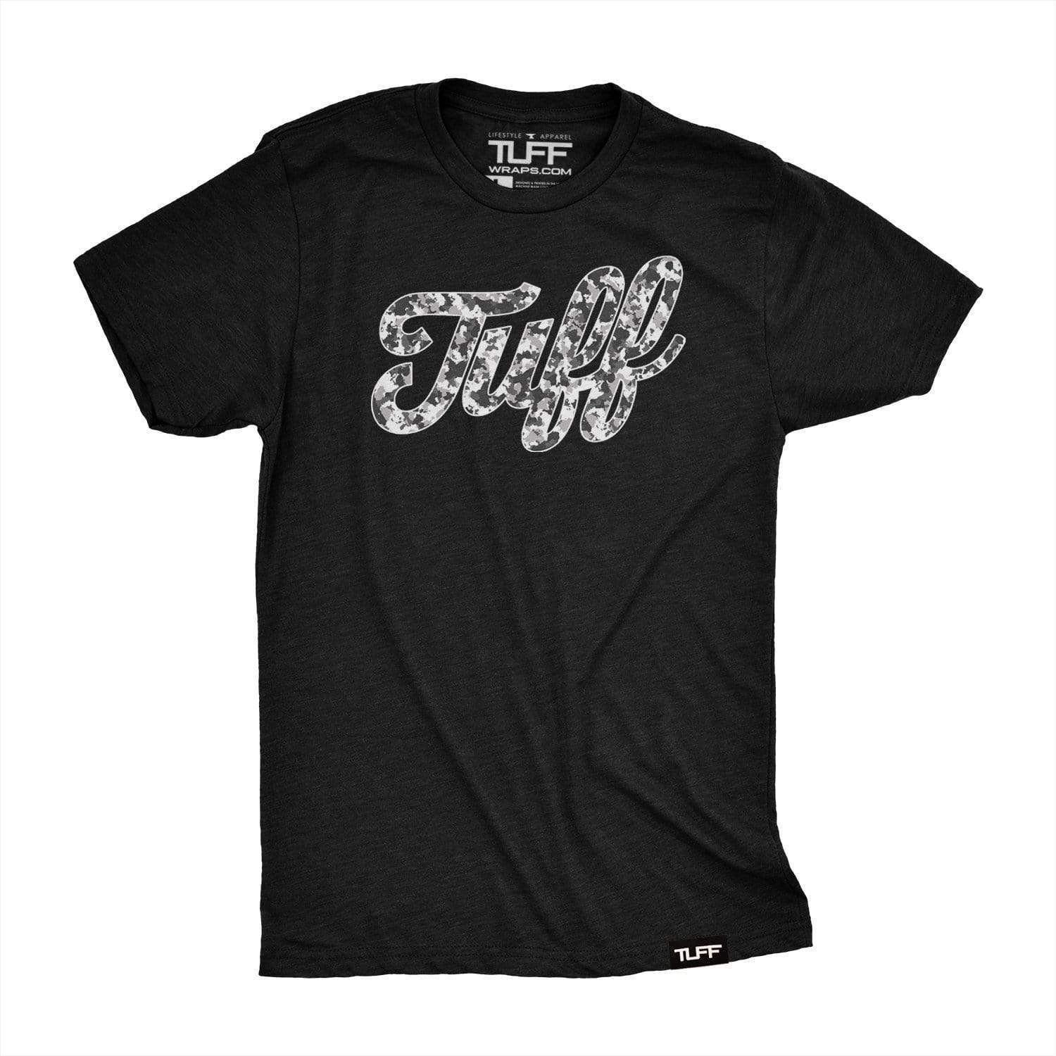 TUFF Script Black Camo Tee T-shirt