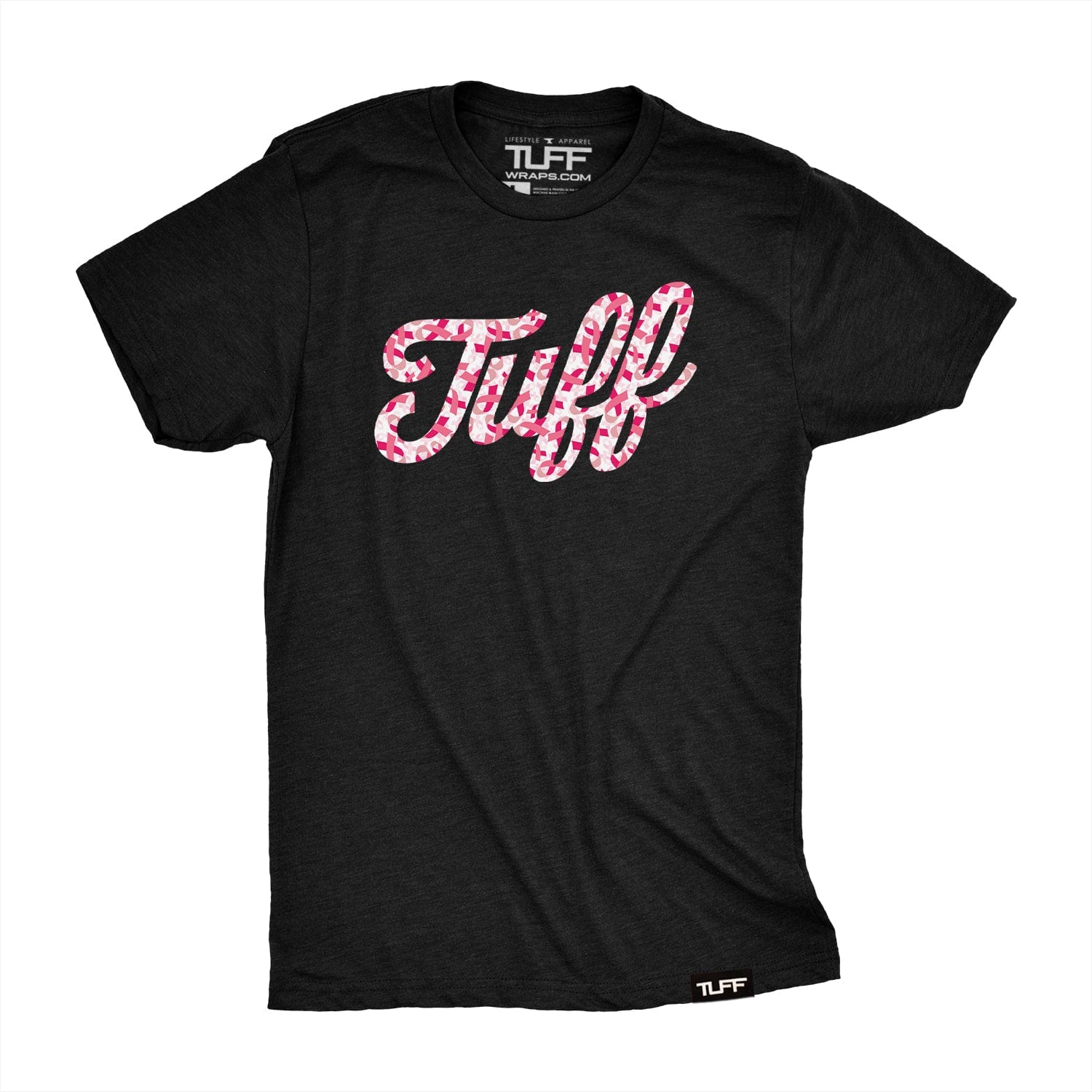 TUFF Script Pink Ribbon Tee T-shirt