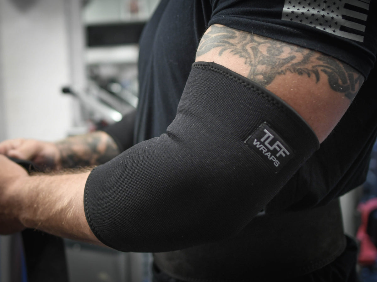 TUFF Double Ply Elbow Sleeves All Black Compression Sleeves